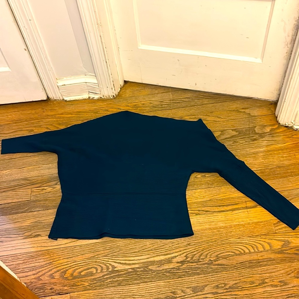 Size 18 fitted ribbed, jade sweater from City Chic